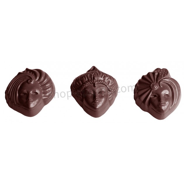 Prix Refroidis Moule Chocolat Venise Masque 39 mm (x18) Chocolate World - -0